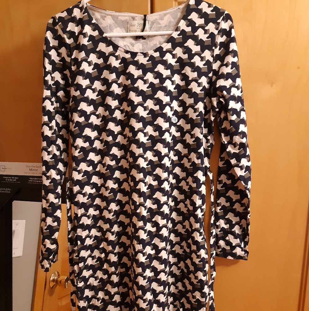RARE! UK Peter Jensen Dachshund Dog Print Dress - Picture 7 of 8